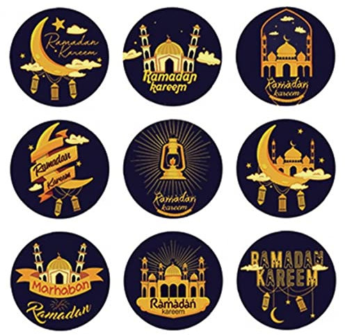 Onsinic Ramadan Mubarak Aufkleber 1 Set Tränenablagerung Aufkleber Geschenk Aufkleber Islamische Muslime Eid A-fitr Dekoration Liefert