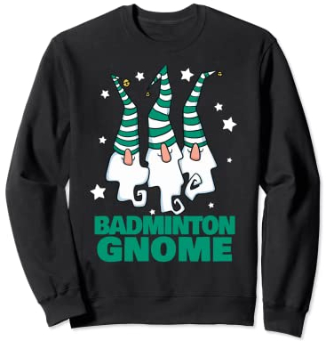 Badminton Zwerg Weihnachten Party Pyjama – Badminton Weihnachten Sweatshirt
