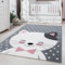 Carpetsale24 Kinderteppich Tiermotiv Katze Rosa 160x230 cm – Teppich für Kinder – Allergikerfreundlich & Liebevoll gestaltet