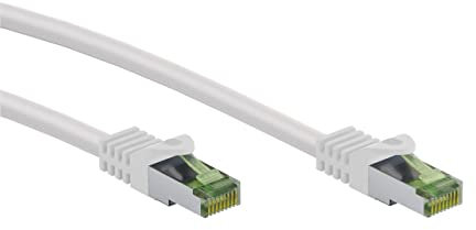 Goobay 61109 - CAT 8.1 Rohkabel - Netzwerkkabel/LAN Kabel - Highspeed 40Gbits Patchkabel mit S/FTP PiMF Schirmung/weiß / 10M