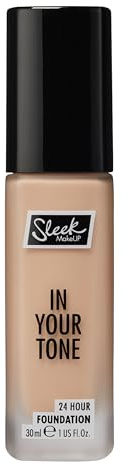 Sleek MakeUP In Your Tone 24 Hour Foundation, Medium Buildable Coverage in 30 Shades, Semi-Matte Flawless Finish, 4C, 30ml