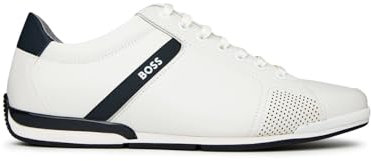 BOSS Men Saturn_Lowp_lux4 A_N Sneaker White 48 EU