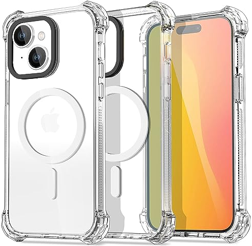 AICase Bounce Case Compatible with iPhone 15 Clear Compatible with MagSafe, Impact Shockproof [Non-Yellowing] [21.3 FT Military Drop Protection] Anti-Scratch Protective Magnetic Mag Safe Phone Cover