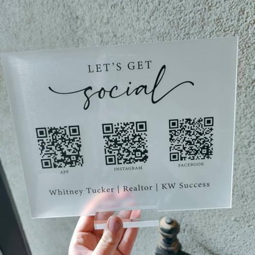 Pahdecor Letrero de acrílico personalizado para negocios, código Qr, revisión de tienda, Venmo Instagram, letreros de Paypal, letrero de pago, placa de empresa, belleza, peluquería, decoración de