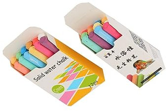 STOBOK 12piezas Tizas Sin Polvo Solubles Agua Colores Para Pizarra Material Escolar Fabricantes De Tiza