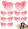 6 Pcs Sonnenbrille Herzform,Herz Sonnenbrille für Damen,Vintage Herzform Brille 90er Jahre Hippie Brille, für Geburtstagsparty,Hochzeit, Karneval, für Kinder und Erwachsene