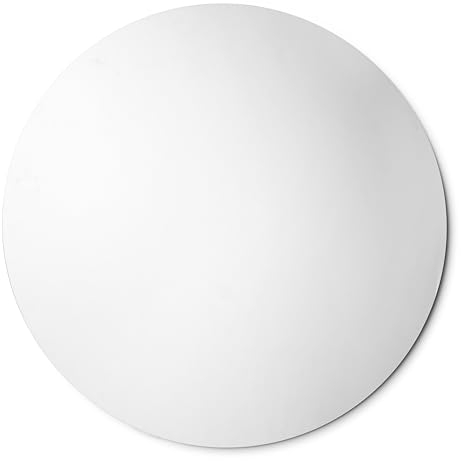 Decorline 2x Sous-Plat Rond Miroir décoration de table pour assiettes de présentation décoratives en plastique Dur Réutilisables pour mariages, fêtes de famille ou Noël - Ø 33 cm en Argent