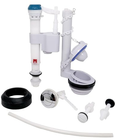 PLBK101SET EvertechPRO Toilet Repair Kit All-in-One Toilet Guts with 2 Inch Flush Valve Toilets, Universal Design, High-Performance Flapper, Fill Valve, Tank to Bowl Gasket, Toilet Handle
