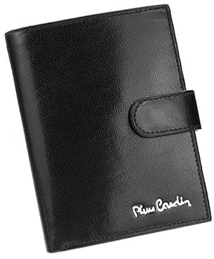 Pierre Cardin Porte Monnaie Homme - Portefeuille Homme Cuir 10 x 13 x 2,5 cm - RFID Protection Carte - 10 Compartiments pour Cartes - Noir