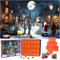 KutaKuta Adventskalender 2024 Jigsaw Puzzle- Verschneite Weihnachtsnacht, Weihnachtspuzzle-1008 Teile Weihnachts-Countdown-Kalender 24 Tage Puzzles, Weihnachtsgeschenke Spielzeug für Erwachsene Kinde