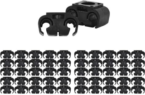 Wjelet 50 Stück Auto Bremsleitung Clip, Kunststoff Bremsleitung Halter Bremsschlaeuche Clip für 4,75mm-5 mm Bremsschlauch 811611797 (Schwarz)
