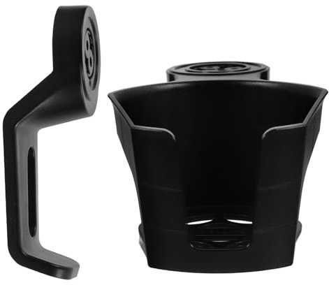 QUMIIRITY 2pcs Rotating Desk Cup Holder & Headphone Hook Clamp On Organizer for Computer Desk Headset Stand & Cup Holder for Office and Gaming Accessories