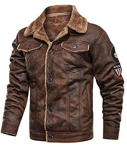 Veste Homme Polaire Vintage Vestes Cargo Hiver Blouson Cuir Homme Manteau Chaud ÉPaisse Blousons Militaire Manteaux Thermique Coupe-Vent Casual Travail Avec Poches Jacket