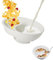 Never Soggy Cereal Bowl, Divided Cereal Bowl, Anti Soggy Cereal Bowl, Cereal Bowl Separate Milk, Reusable Snack and Dip Bowls, for Snack Milk Topping Yogurt & Berries Fries (White)