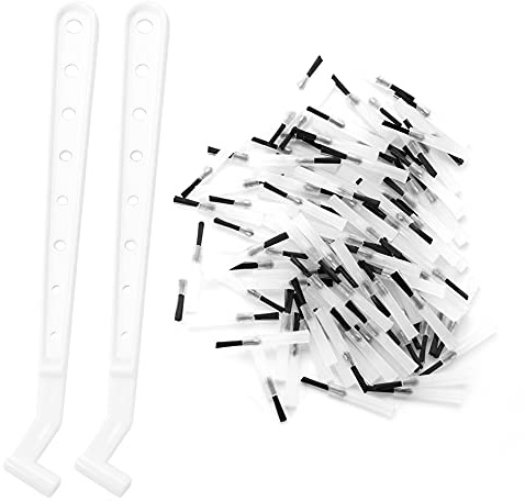 Zahnstein Entfernung Bürstenspitzen 100 Stück mit 2 Griffs Hochtemperatursterilisation Zahnhygiene Instrument Professionelle Zahnpflege
