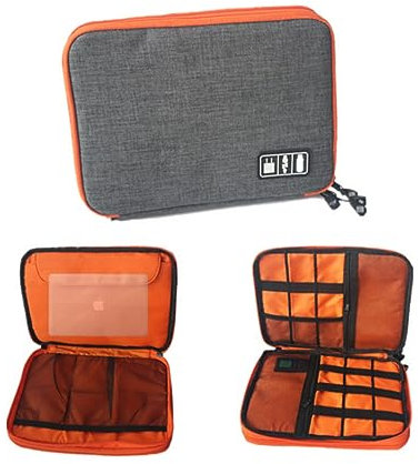 KONTONTY Zubehör Aufbewahrungsetui Wasserdichter Organizer Für Kabel Powerbanks USB-Sticks Und Tablets Großes Blau Für Und Zuhause