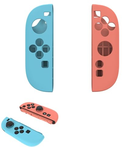 CERFFOOL Schutzhülle für Nintendo Switch 2 Joy-Con Schutzhülle aus weichem Silikon, kratzfest, rutschfest, stoßfest, Zubehör für Spielekonsolen (rot + blau)