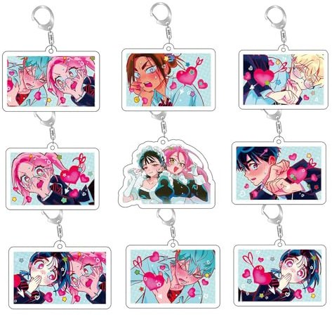 MayDee Alien Stages Schlüsselanhänger Chibi Luca Figur Keychain, 9 Acryl Ivan Till Figur Anhänger Für Anime Fans
