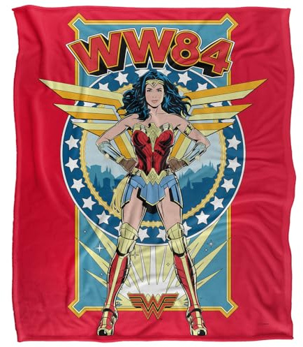 Wonder Woman Stand Tall Silky Touch Super Soft Throw Blanket 152 X 127 cm, White