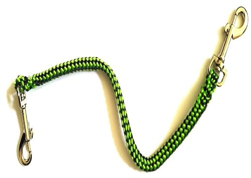Neckline einfach Color-Mix 40cm lang aus mehrfarbigen 8mm PPM Flechseil viele Farben und Zwei Ausführungen (grün-schwarz, Karabinern)