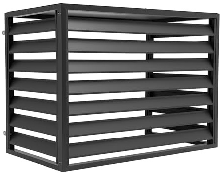 Aluminiumlegierung Klimaanlagen Abdeckung, 110x60x80 cm Klima Sichtschutz Abdeckung, Verkleidung Klimaanlage, Klimaanlage Zaun, Schutzabdeckung für Außenklimaanlagen, für Garten, Hof, Swimmingpool