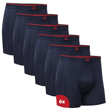 DANISH ENDURANCE Bambus Boxershorts Herren, 3er & 6er Pack, Marineblau, M
