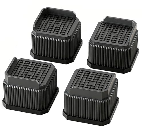 4 Stück Möbelerhöhung 5.1cm, Schwerlast Betterhöhung Anti-Rutsch-Pads | Stapelbar Tischerhöhung, Kann 500kg Tragen, Erhöhung für Waschmaschinen, Tische, Sofas und Stühle