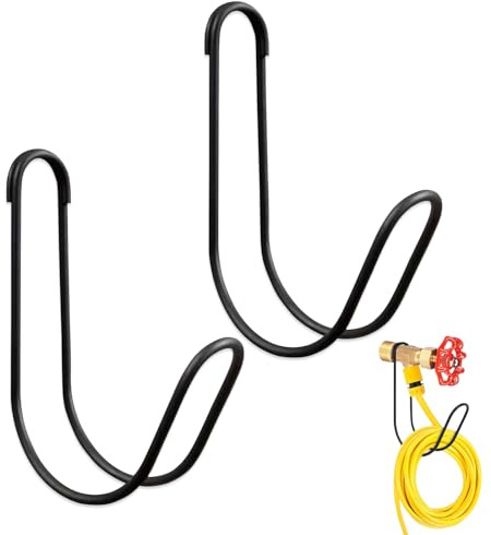 Gartenschlauchhalter Metall, 2 Stück Gartenschlauch Aufhängen, Wasserschlauchhalter, Gartenschlauchs Halterung Metall für den Außenbereich, Garten