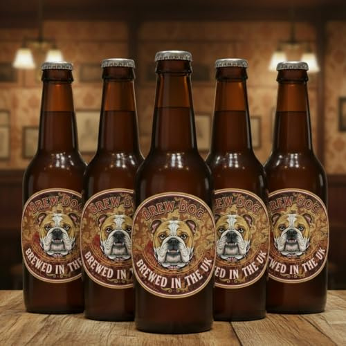 Brew Dog British Bulldog Beer Label – Premium UK Home Brew Design, Vintage (48)