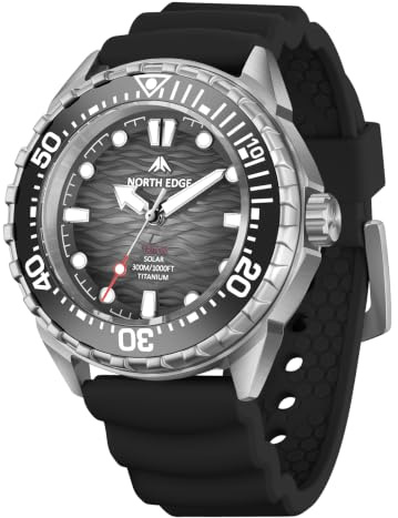 NORTH EDGE Triton Series - Reloj de Buceo Solar 300M para Hombre | Serie Triton