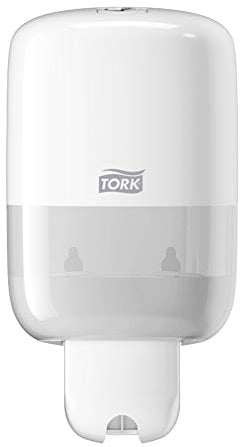 Tork Seifenspender Wandmontage für Seife und Hautpflegeprodukte Weiß S2, Easy to use-zertifiziert, Elevation Design, 561000