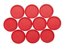 MAUL Magnete (10 Stück) Ø 34mm | Magnet aus bruchsicherem Kunststoff | Starke Magnete für Whiteboard und Magnettafel | Industriemagnete vielfältig anwendbar in Büro, Lager und Werkstatt | Rot