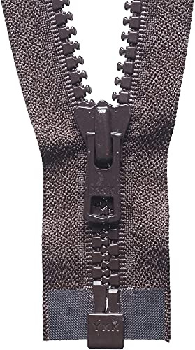 YKK Open Ended Zip, No. 570 Brown, 76 cm Length