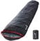 Skandika Mumienschlafsack Alaska | koppelbar, 220 x 80 cm, bis -10°C, Rundum-Reißverschluss, Kompressionspacksack, 3 Jahreszeiten | Outdoor Camping Schlafsack