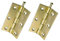 Merriway® BH01776 (2 Pcs) EB Loose Pin Steel Cupboard Cabinet Door Butt Hinges, 75mm (3 inch) Brass Plated - Pack of 2 Pieces