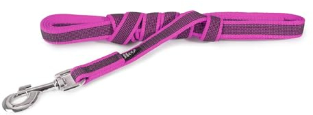 IDC Color & Gray gumierte Leine, 20 mm x 3 m ohne Schlaufe, Pink-Grau