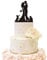 iEventStar Braut und Bräutigam Hochzeitstorte Topper Hochzeitsdekoration mit zwei Katzen Partydekorationen aus Acryl (Paar mit 2 Katzen, Schwarz)