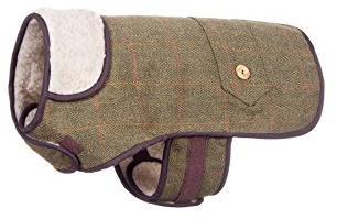 Rydale Country Pet Stylish Dog Coat Tweed Jackets Green Brown Winter Coat