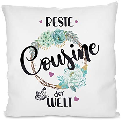 Kissen mit Motiv Modell: Beste Cousine der Welt