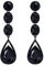 Orecchini donna,EVER FAITH Cristallo Matrimonio Moda goccia Lungo pendente Lampadario Nero Nero-fondo
