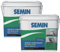 Semin - Enduit Garnissant au Rouleau - Rénovation des Supports très Endommagés - Intérieur - Seau de 10 kg (Lot de 2)