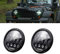 Ricoy Lot de 2 phares LED pour projecteur DRL 7 pouce 150 W avec feux de route pour moto Wrangler JK TJ LJ CJ 1997-2017