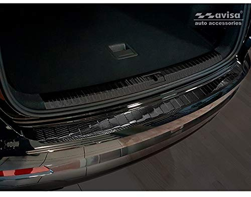 Avisa Echtes 3D Karbon Heckstoßstangenschutz kompatibel mit Audi Q3 II 2019- inkl. S-Line 'Ribs'