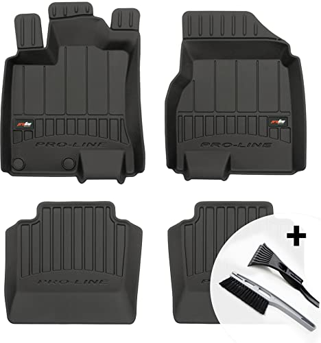 moto-MOLTICO 3D Gummimatten Auto, 4-teiliges Set, Allwetter Gummi Fußmatten, Antirutsch & Wasserfest Autoteppiche - passend für Nissan Qashqai +2 I 2006-2013
