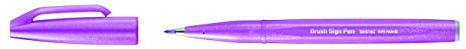 Pentel SES15C-P2X Brush Sign Pen pinklila, Faserschreiber, pinselähnliche Spitze, 1 Stück