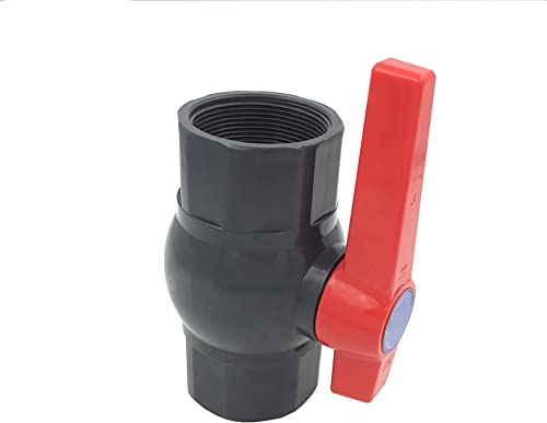 PVC Kugelhahn Wasserzulaufventil Kompaktes U weibliches Zwei-Wege-Gewinde Wasserzulaufventil zur Steuerung und Stoppen des Durchflusses (DN25 Φ32mm)
