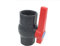 PVC Kugelhahn Wasserzulaufventil Kompaktes U weibliches Zwei-Wege-Gewinde Wasserzulaufventil zur Steuerung und Stoppen des Durchflusses (DN25 Φ32mm)
