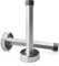 Door Stopper, Stainless Steel Door Stop with Rubber Absorber Tip, Brushed Doorstop Cylindrical Door Holder Wall Protector for Home and Office 4 Inch 2 Pack Silver