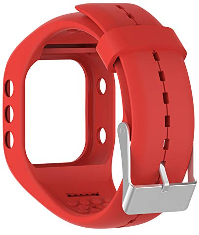 Huwokxix Uhrenarmband kompatibel mit Polar A300, verstellbares Silikon-Sportarmband, Ersatzband für Polar A300 Smart Watch (rot)