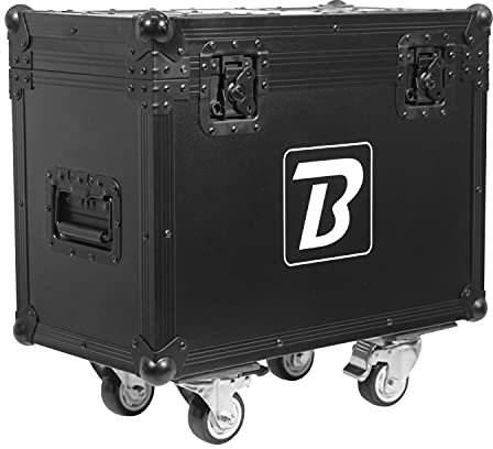 BoomTone DJ Cirrus 1000 Flight Case Universal schwarz mit Rollen Profi Transportkoffer Aluminium Eckverstärkungen Innenmaße 543 x 390 x 269 mm, Schwarz , Modern